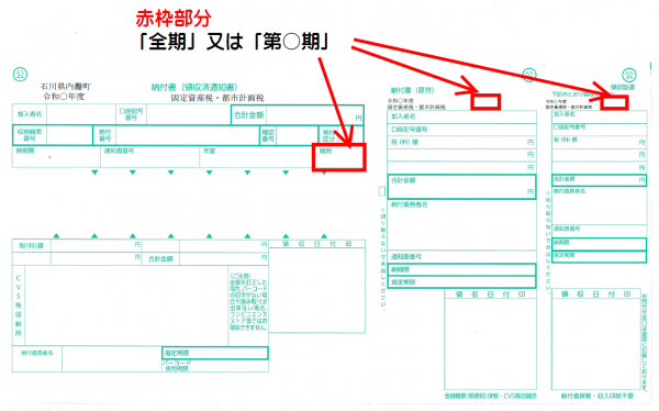納付書見本